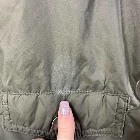 GUESS Green Hooded Zip-Up Parka Winter Coat -‎ Youth - Picture 7 of 13